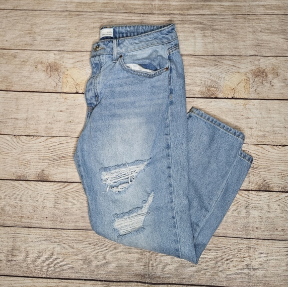 RSQ Denim - RSQ light blue wash distressed ripped boyfriend Jean's 9/29